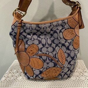 COACH Collection 11781 Bleecker Floral Appliqué Crossbody HANDBAG